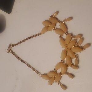COPY - Gold Color and Tan Necklace